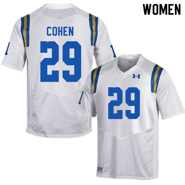 Women #29 Adam Cohen UCLA Bruins College Football Jerseys Sale-White - Click Image to Close